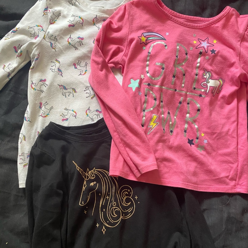 Unicorn long sleeve bundle! Size 5 / 5t